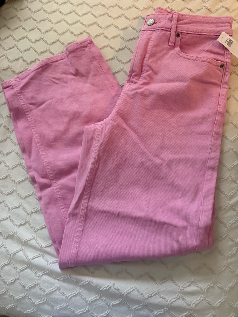 Old Navy Pink Wide-Leg High-Rise Jeans
